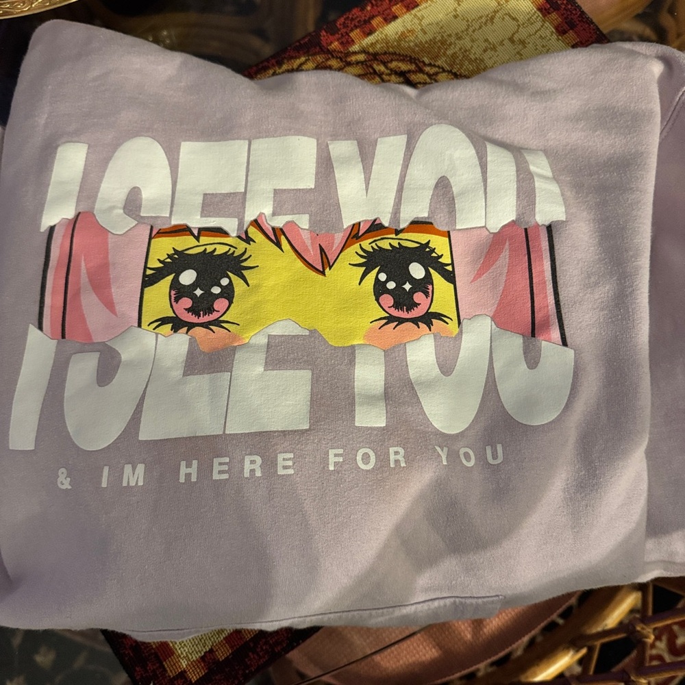 Stylish Graphic Tee - Lavender and Yellow
